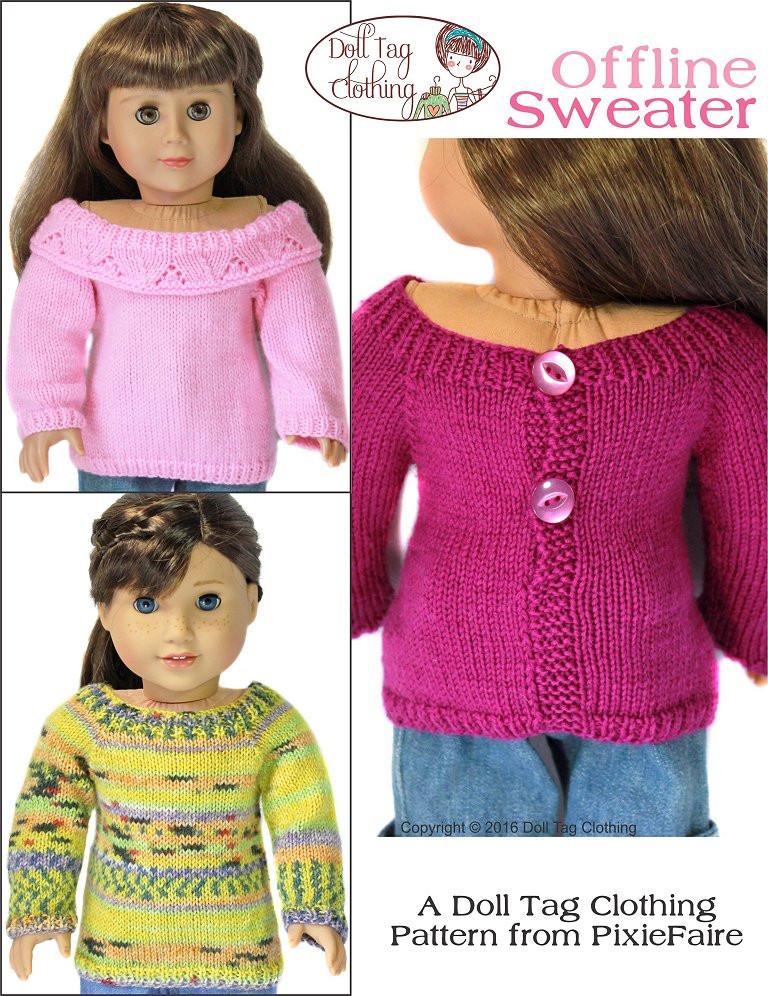 Doll Tag Clothing Knitting Offline Sweater Knitting Pattern Pixie Faire