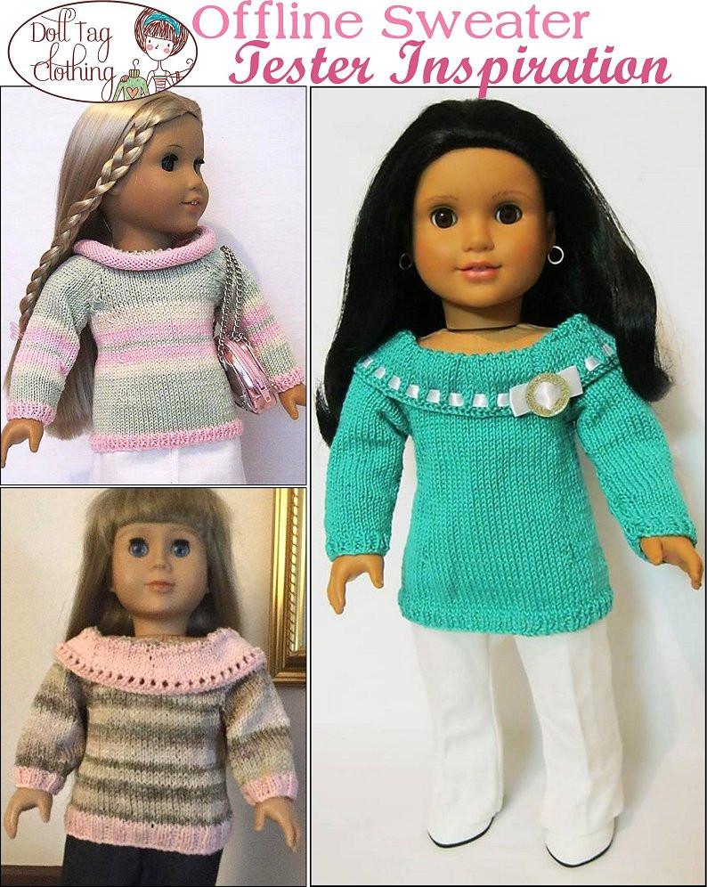 Doll Tag Clothing Knitting Offline Sweater Knitting Pattern Pixie Faire