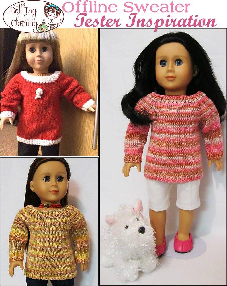 Doll Tag Clothing Knitting Offline Sweater Knitting Pattern Pixie Faire