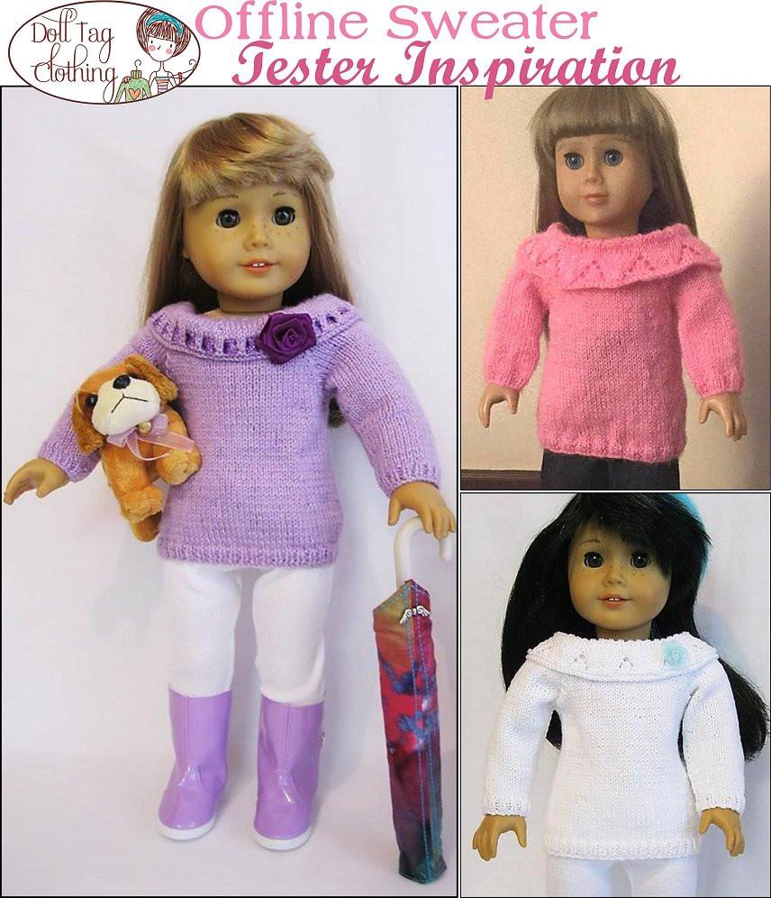 Doll Tag Clothing Knitting Offline Sweater Knitting Pattern Pixie Faire
