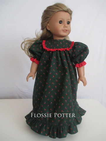 Flossie Potter 18 Inch Historical Old Fashioned Nightgown 18" Doll Clothes Pattern Pixie Faire