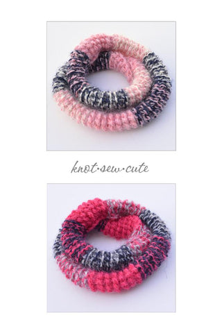 Knot-Sew-Cute WellieWishers Ombré Infinity Scarf Tunisian 14.5" Doll  Clothes Crochet Pattern Pixie Faire