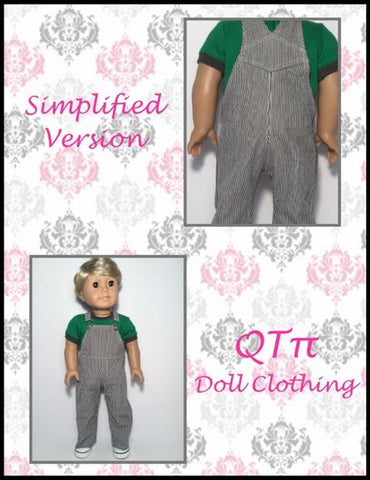 QTπ Doll Clothing 18 Inch Modern Oh My Gosh Overalls 18" Doll Clothes Pixie Faire