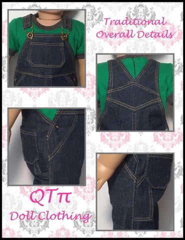 QTπ Doll Clothing 18 Inch Modern Oh My Gosh Overalls 18" Doll Clothes Pixie Faire