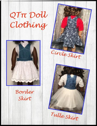 QTπ Doll Clothing 18 Inch Modern Oh My Gosh Skirtall 18" Doll Clothes Pattern Pixie Faire