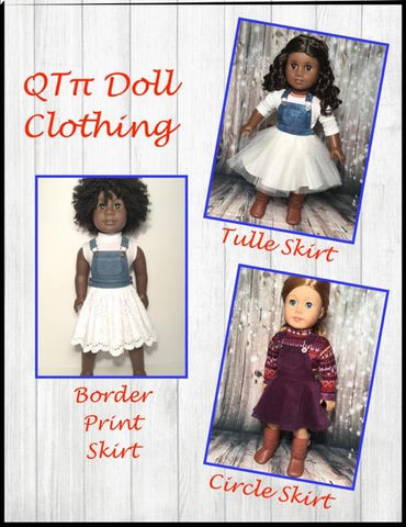 QTπ Doll Clothing 18 Inch Modern Oh My Gosh Skirtall 18" Doll Clothes Pattern Pixie Faire