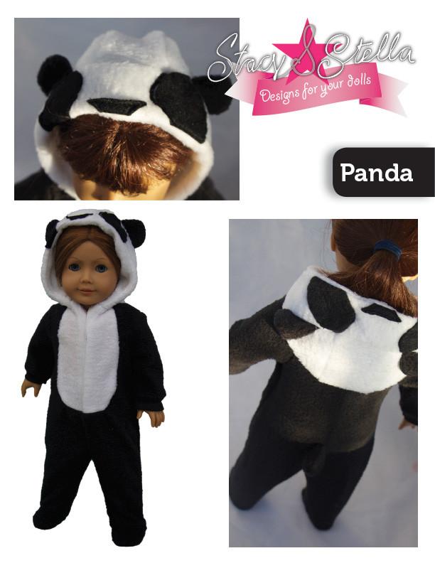 Stacy and Stella 18 Inch Modern Animal Onesie 18" Doll Clothes Pattern Pixie Faire