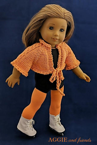 Aggie and friends Knitting Dublin Spring Cardigan 18" Doll Clothes Knitting Pattern Pixie Faire