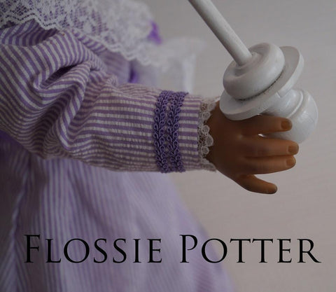 Flossie Potter 18 Inch Historical Simply Lace Parasol 18" Doll Accessories Pixie Faire