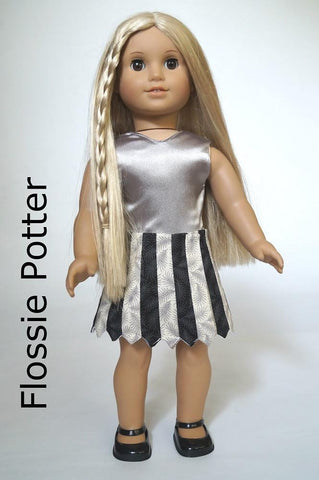 Flossie Potter 18 Inch Modern Patchwork Petals Wrap Skirt 18" Doll Clothes Pixie Faire