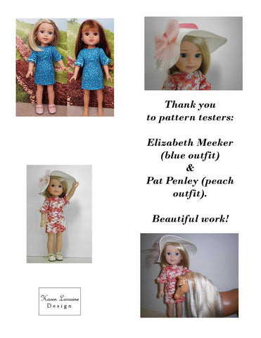 Karen Lorraine Design WellieWishers Winner's Circle 14-14.5 Inch Doll Clothes Pattern Pixie Faire