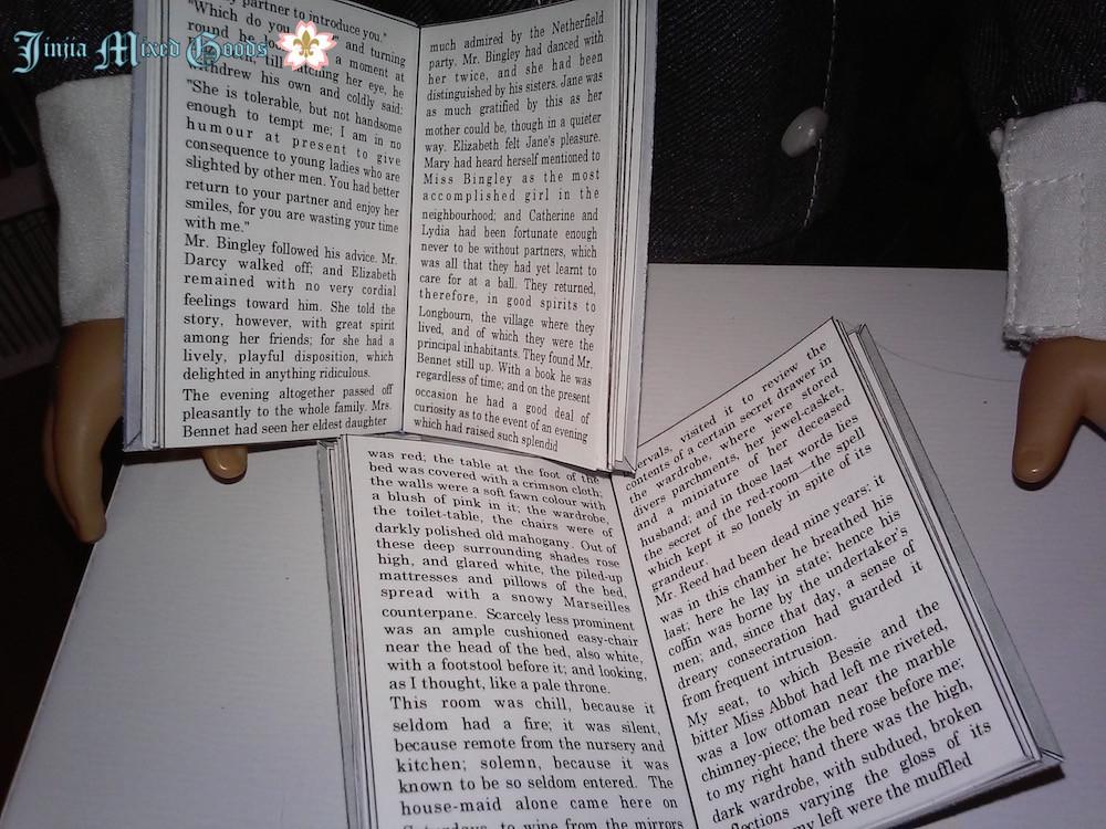 Jinjia Mixed Goods 18 Inch Modern Jane Eyre and Pride and Prejudice Printable Books 14-18" Doll Accessories Pixie Faire