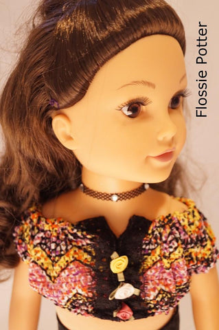 Flossie Potter 18 Inch Modern Peasant Crop Top 18" Doll Clothes Pixie Faire