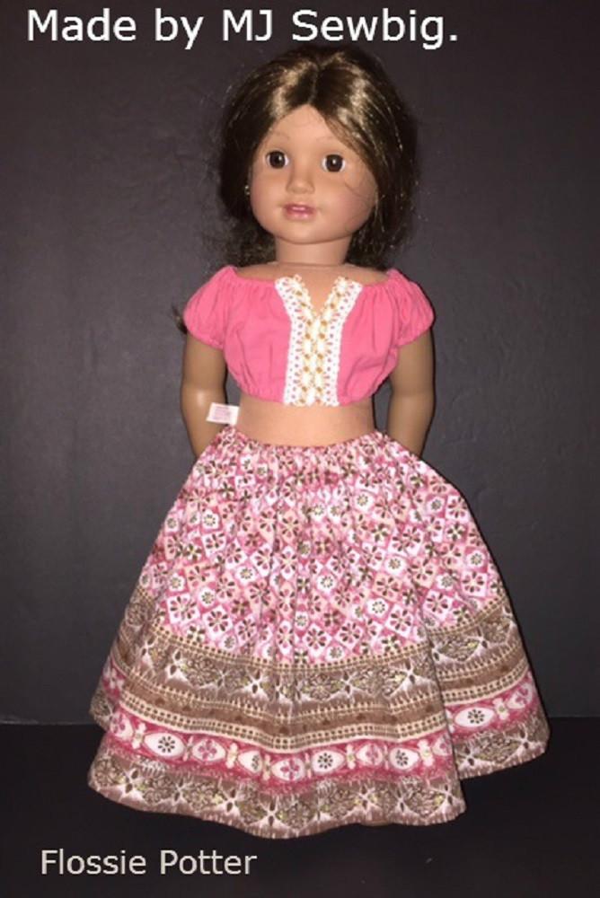 Flossie Potter 18 Inch Modern Peasant Crop Top 18" Doll Clothes Pixie Faire