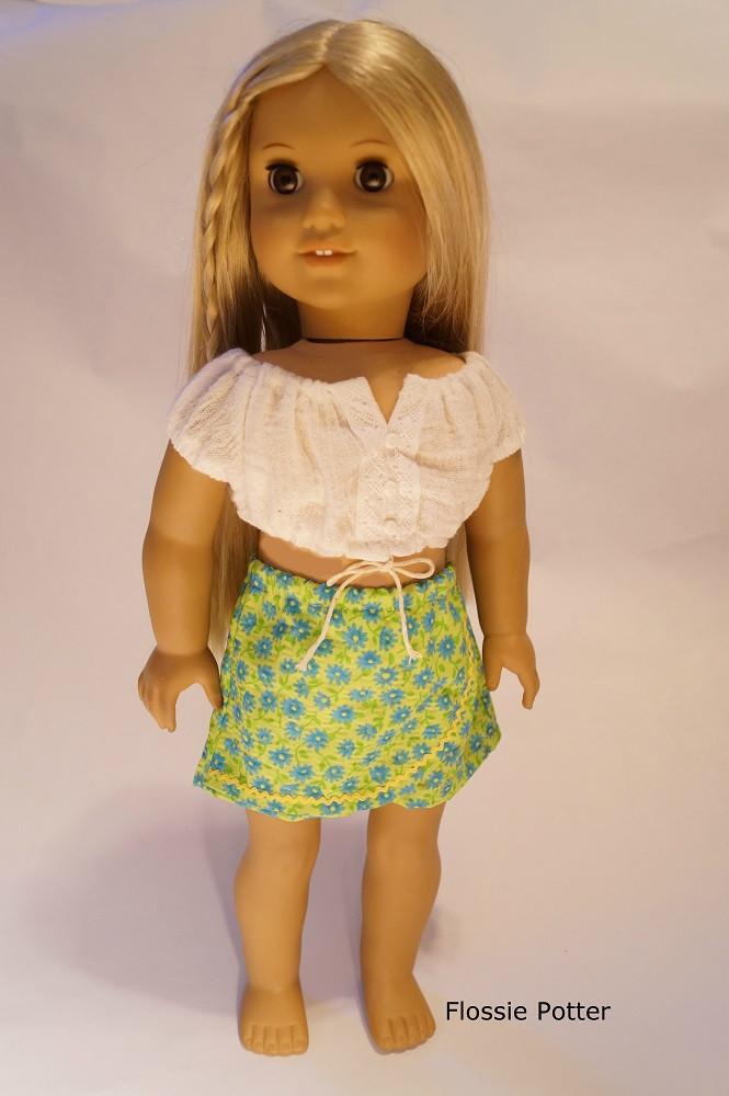 Flossie Potter 18 Inch Modern Peasant Crop Top 18" Doll Clothes Pixie Faire