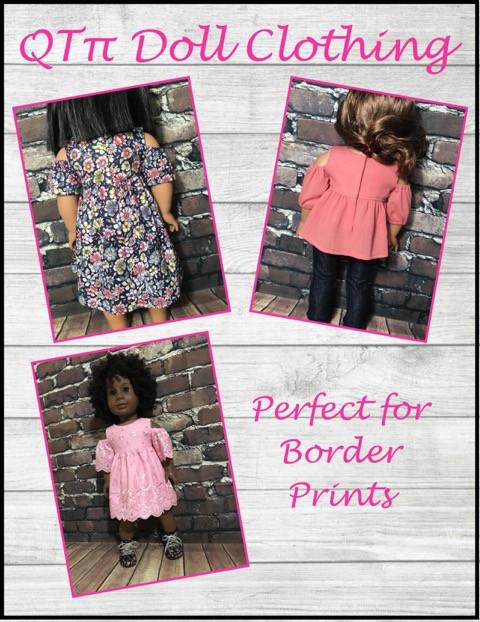QTπ Doll Clothing 18 Inch Modern Peek-A-Boo Dress 18" Doll Clothes Pattern Pixie Faire