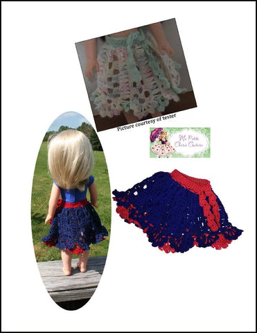 Mon Petite Cherie Couture WellieWishers Petra Skirt 14.5" Doll Clothes Crochet Pattern Pixie Faire
