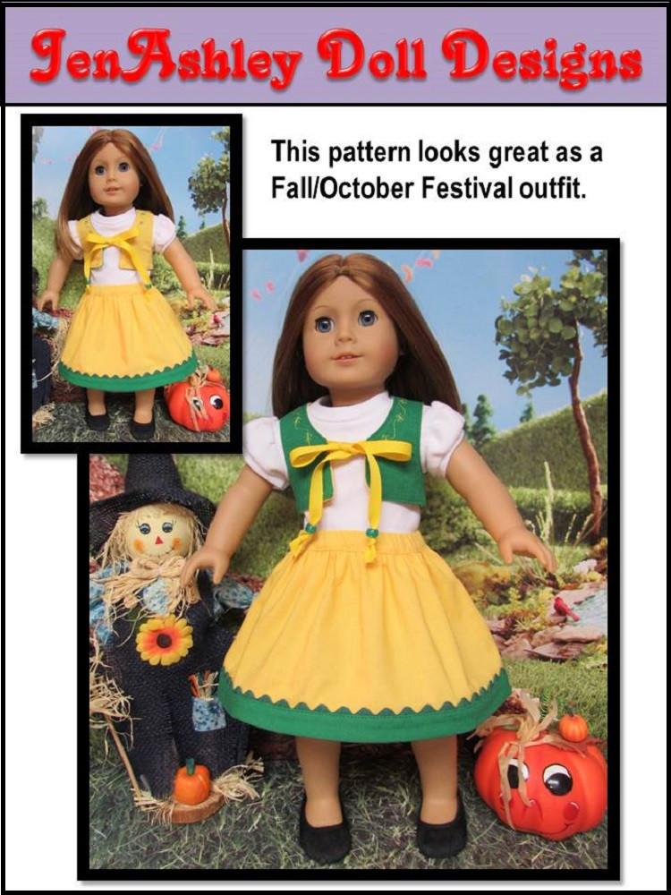 Jen Ashley Doll Designs 18 Inch Modern Pirate  Costume 18" Doll Clothes Pixie Faire