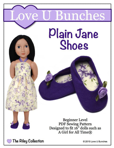 Love U Bunches A Girl For All Time Plain Jane Shoes for AGAT Dolls Pixie Faire
