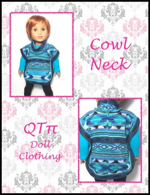 QTπ Doll Clothing 18 Inch Modern Poncho 18" Doll Clothes Pixie Faire