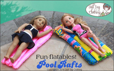 Doll Tag Clothing 18 Inch Modern Fun-flatable Pool Rafts 18" Doll Accessories Pixie Faire