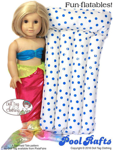 Doll Tag Clothing 18 Inch Modern Fun-flatable Pool Rafts 18" Doll Accessories Pixie Faire