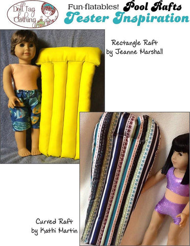 Doll Tag Clothing 18 Inch Modern Fun-flatable Pool Rafts 18" Doll Accessories Pixie Faire
