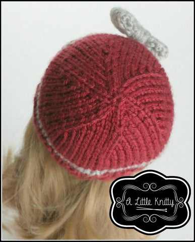 A Little Knitty Knitting Portia Bow Hat Knitting Pattern for Girls & Les Cheries Dolls Pixie Faire