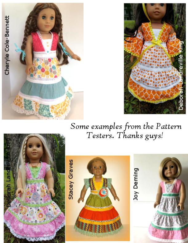 Karen Lorraine Design 18 Inch Modern Prairie Chic 18" Doll Clothes Pattern Pixie Faire
