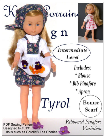 Karen Lorraine Design Les Cheries Tyrol Pattern for Les Cheries Dolls Pixie Faire