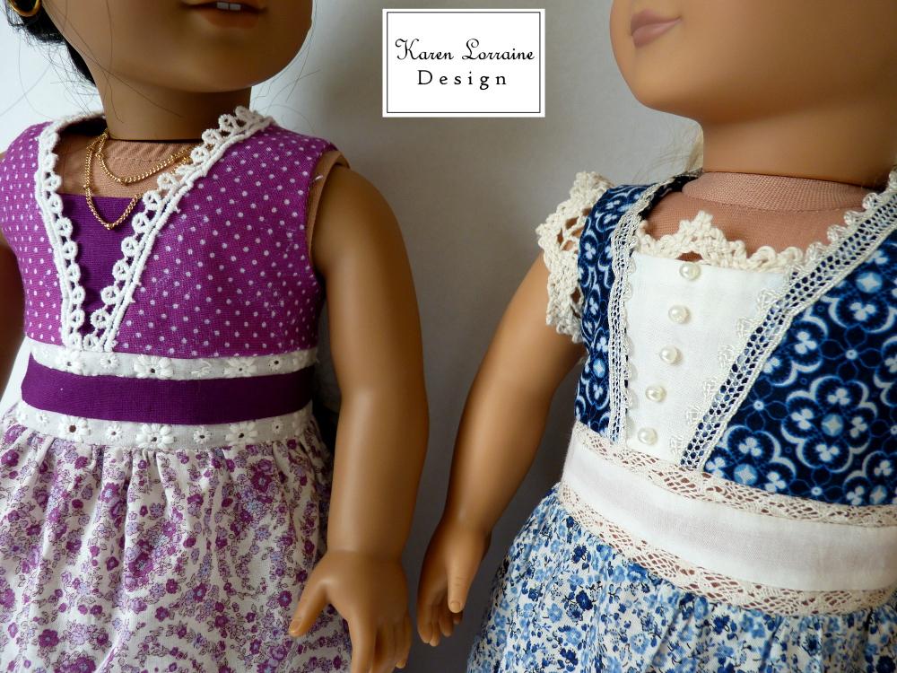 Karen Lorraine Design 18 Inch Modern Prairie Chic 18" Doll Clothes Pattern Pixie Faire