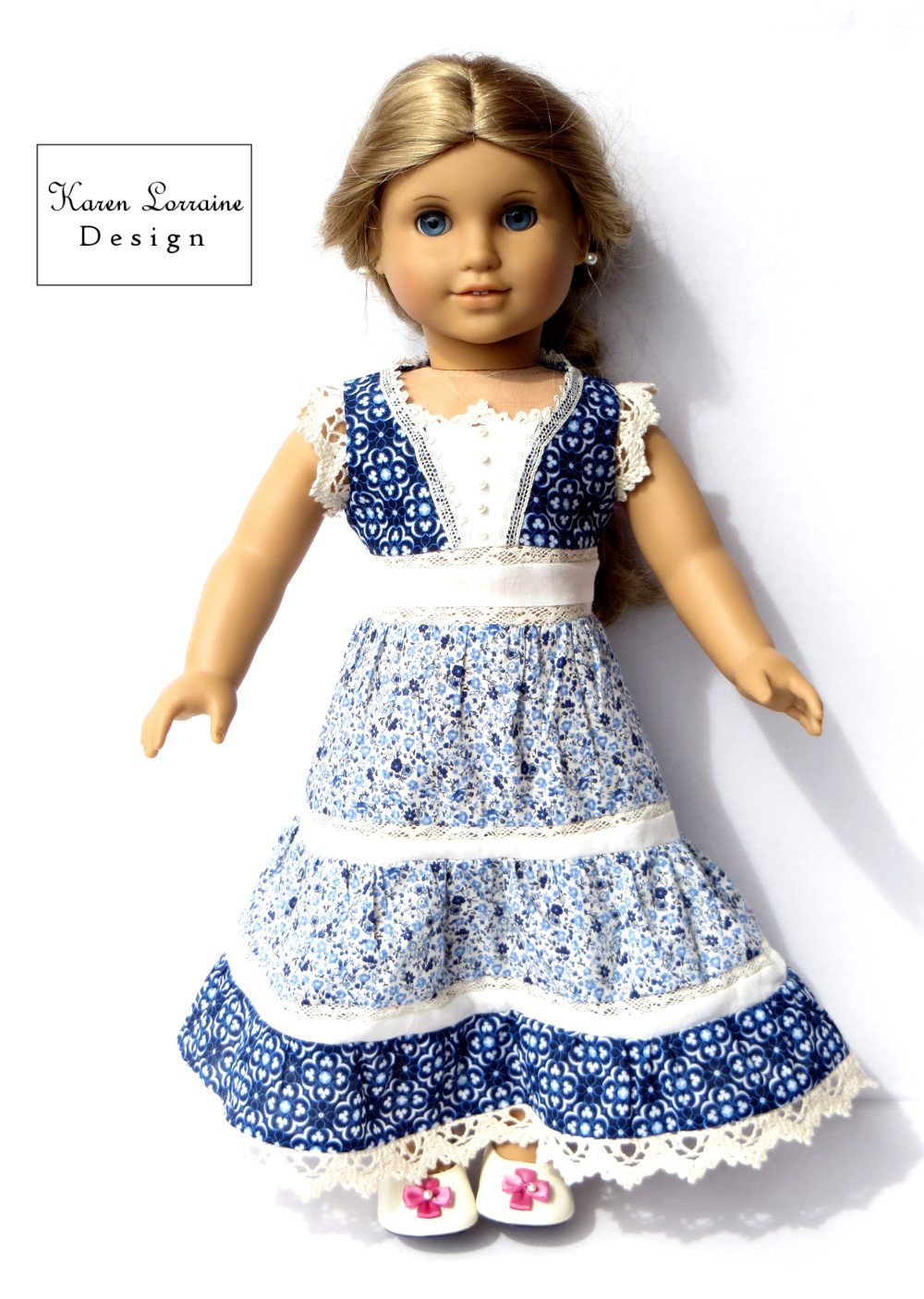 Karen Lorraine Design 18 Inch Modern Prairie Chic 18" Doll Clothes Pattern Pixie Faire