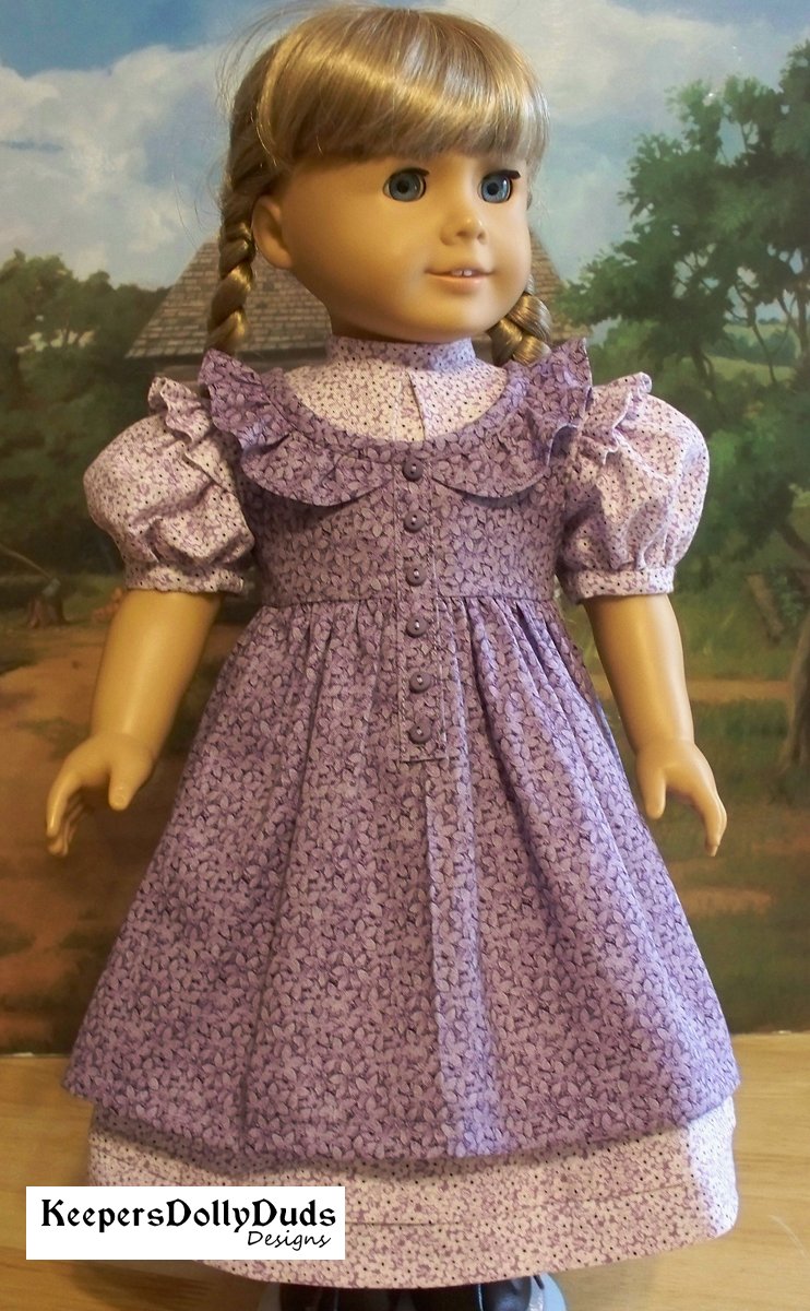 Keepers Dolly Duds Designs 18 Inch Historical Prairie Ruffles Dress 18" Doll Clothes Pattern Pixie Faire