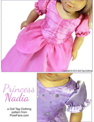 Doll Tag Clothing 18 Inch Modern Princess Nadia 18" Doll Clothes Pattern Pixie Faire