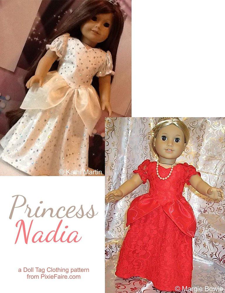 Doll Tag Clothing 18 Inch Modern Princess Nadia 18" Doll Clothes Pattern Pixie Faire