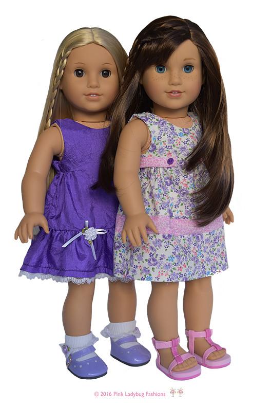 Pink Ladybug 18 Inch Modern Springtime Dress 18" Doll Clothes Pattern Pixie Faire