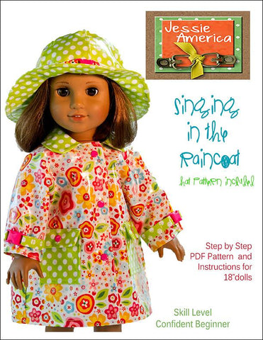 Jessie America 18 Inch Modern Singing in the Raincoat 18" Doll Clothes Pixie Faire