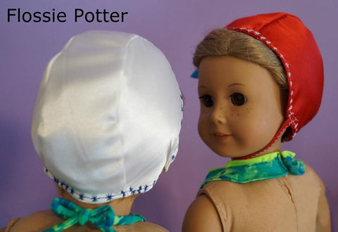 Flossie Potter 18 Inch Historical 1950s Swimsuit and Retro Swim Cap Bundle 18" Doll Clothes Pattern Pixie Faire