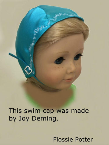 Flossie Potter 18 Inch Historical 1950s Swimsuit and Retro Swim Cap Bundle 18" Doll Clothes Pattern Pixie Faire