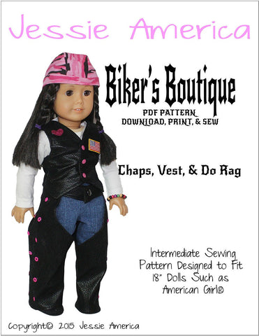 Jessie America 18 Inch Modern Biker's Boutique 18" Doll Clothes Pixie Faire