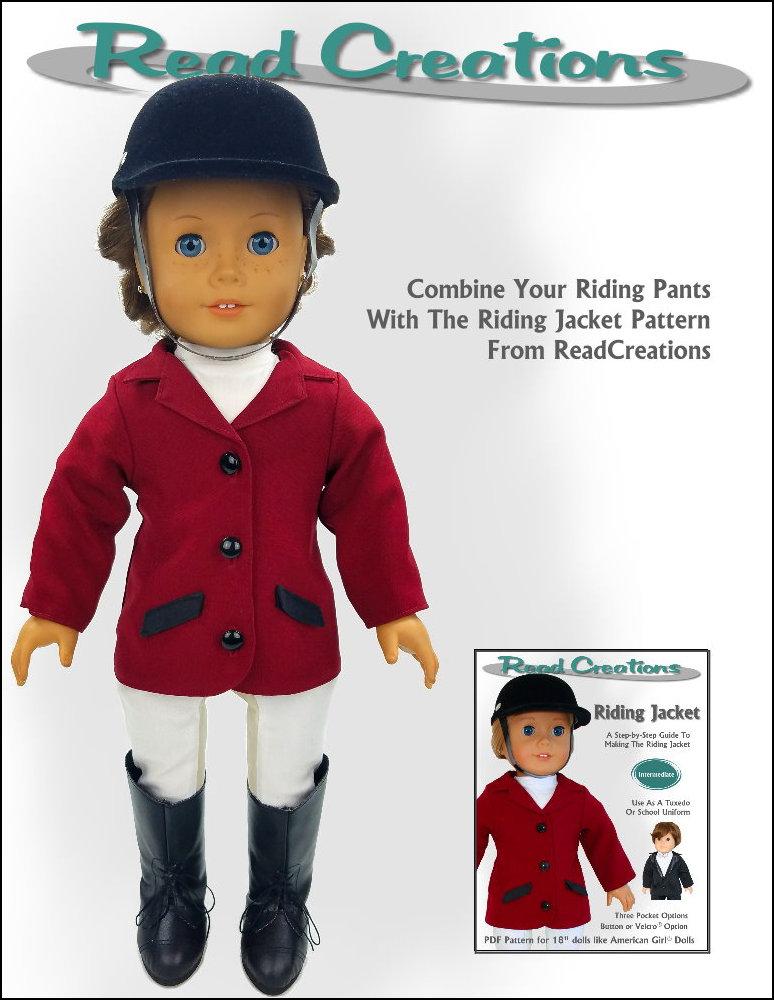 Read Creations 18 Inch Modern Riding Pants 18" Doll Clothes Pattern Pixie Faire