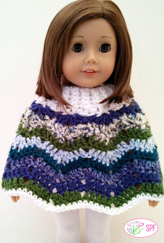 Sweet Pea Fashions Crochet Ribbed Neck Ripple Poncho and Hat Crochet Pattern Pixie Faire