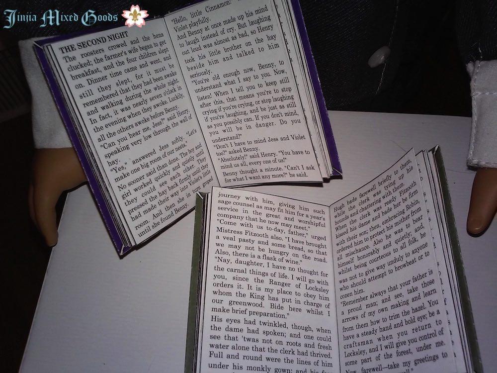 Jinjia Mixed Goods 18 Inch Modern Robin Hood & The Boxcar Children Printable Books 14-18" Doll Accessories Pixie Faire