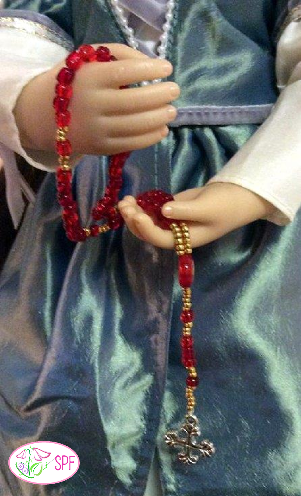 Sweet Pea Fashions Tutorials & Crafts Doll-Sized Rosary Doll Jewelry Pattern Pixie Faire