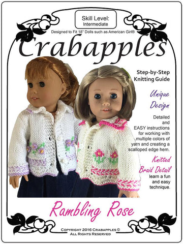 Crabapples Knitting Rambling Rose Knitting Pattern Pixie Faire