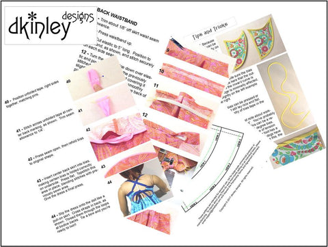 Dkinley Designs 18 Inch Modern Sweet All Around Sundress 18" Doll Clothes Pattern Pixie Faire
