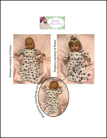 Mon Petite Cherie Couture Bitty Baby/Twin Aviva 15" Baby Doll Clothes Pattern Pixie Faire