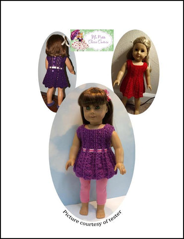 Mon Petite Cherie Couture Crochet Fandome Dress 18" Doll Crochet Pattern Pixie Faire