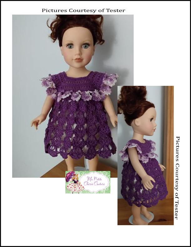 Mon Petite Cherie Couture Crochet Gertrude 15"-18" Doll Clothes Crochet Pattern Pixie Faire