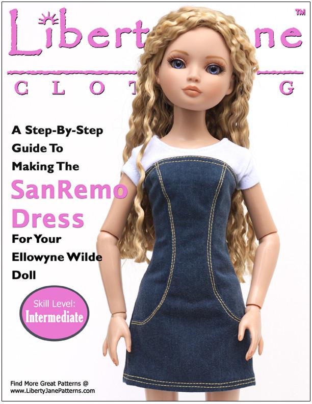 San Remo Dress for Ellowyne Dolls Pattern PDF Download